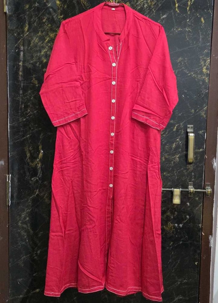 Red Aline Kurta