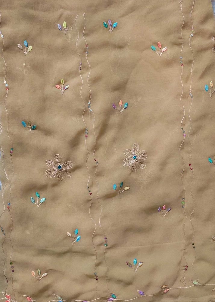 Vintage Bollywood Chiffon Sequin Saree