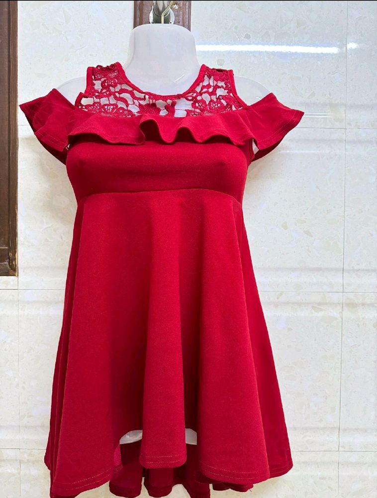 Hot Red Mini Dress For Girl&#39;s