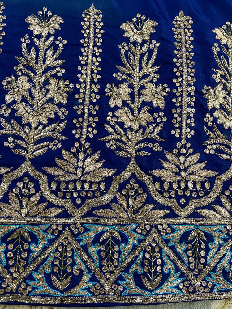 Dabka Embroidered Silk Suit