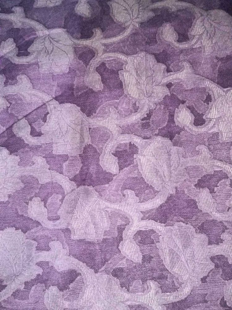 Purple Floral Fabric Saree