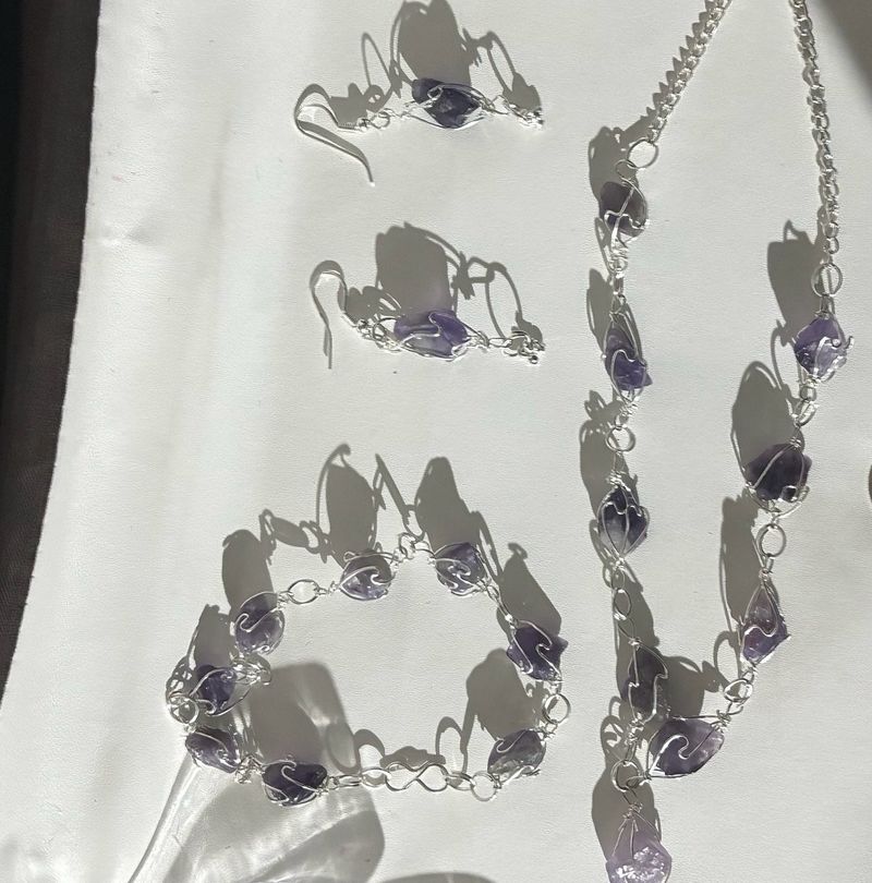 Set Of Mala Earings And Bracelet