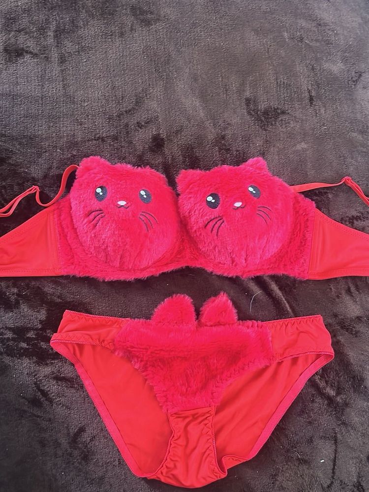 Cute Cat Lingerie Set
