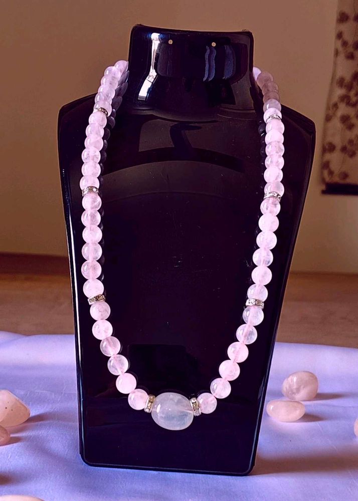Rose Quartz Crystal Necklace