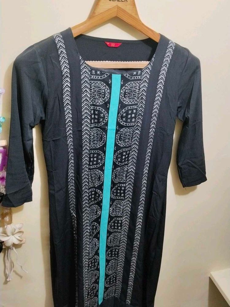 Stylish Grey Printed Dress