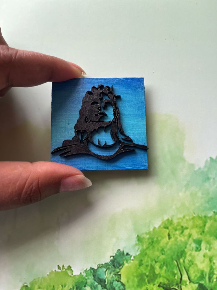 Handmade Wooden Shiva Magnet