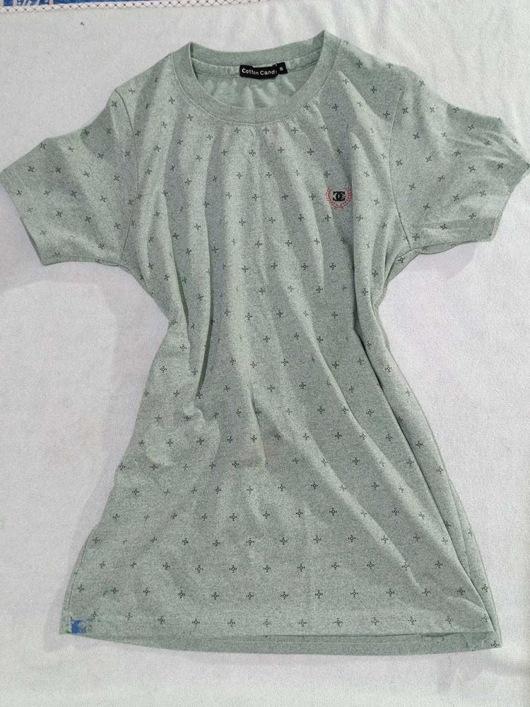 Cotton Candy Sea Green Tee