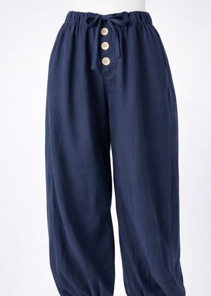 Navy Blue Balloon Pants