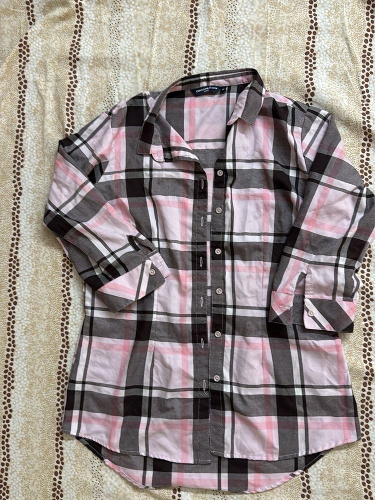 Plaid Button-Down Shirt