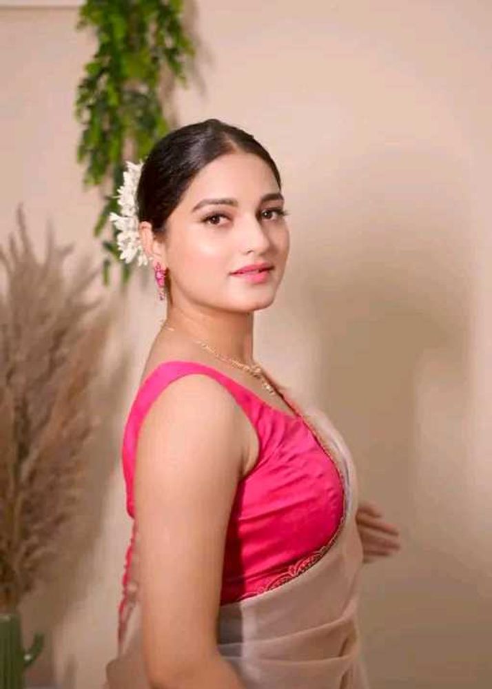 Elegant Pink Saree Blouse