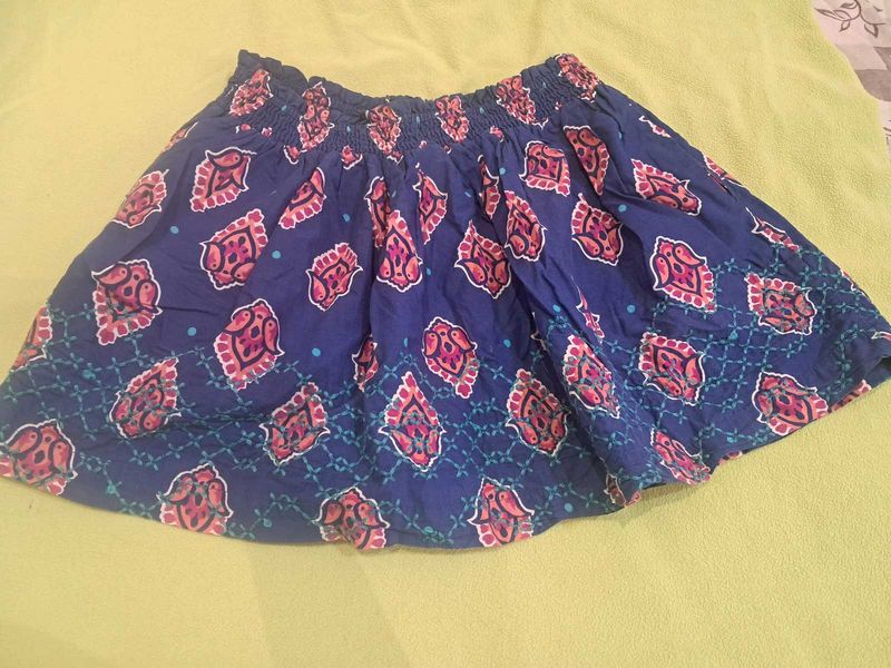 Imported Paisley Print Mini Skirt