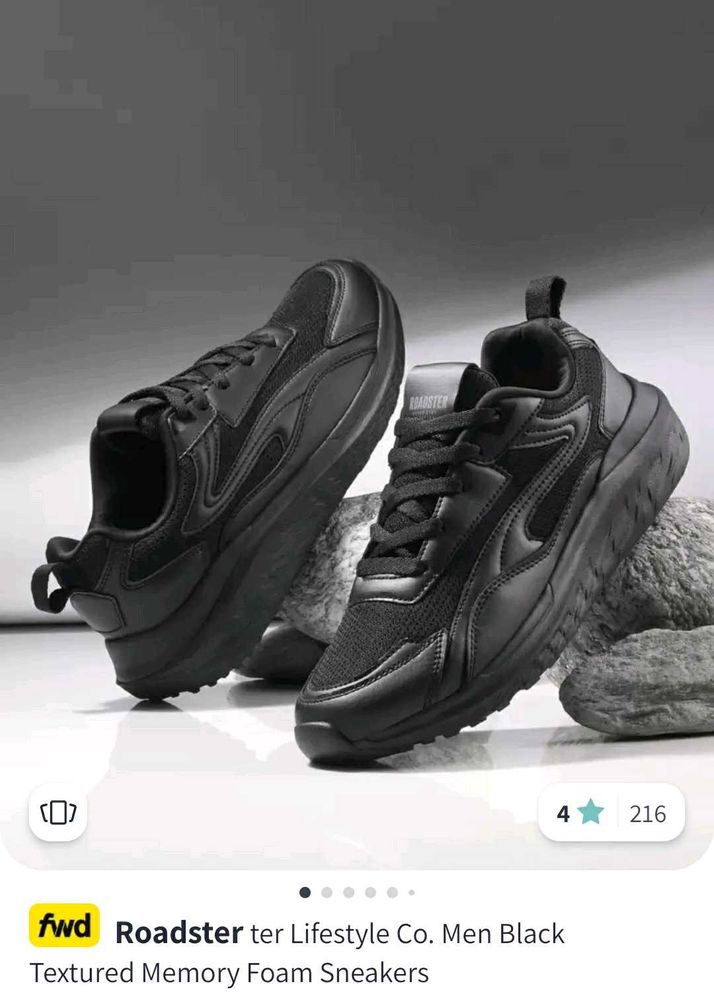 Roadster Black Men Shoes