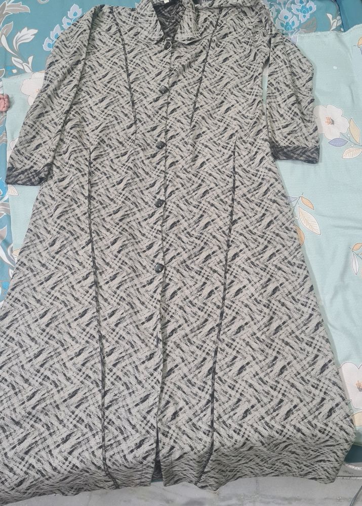Full Front Button Open Black Or Brown Muslim Burqa