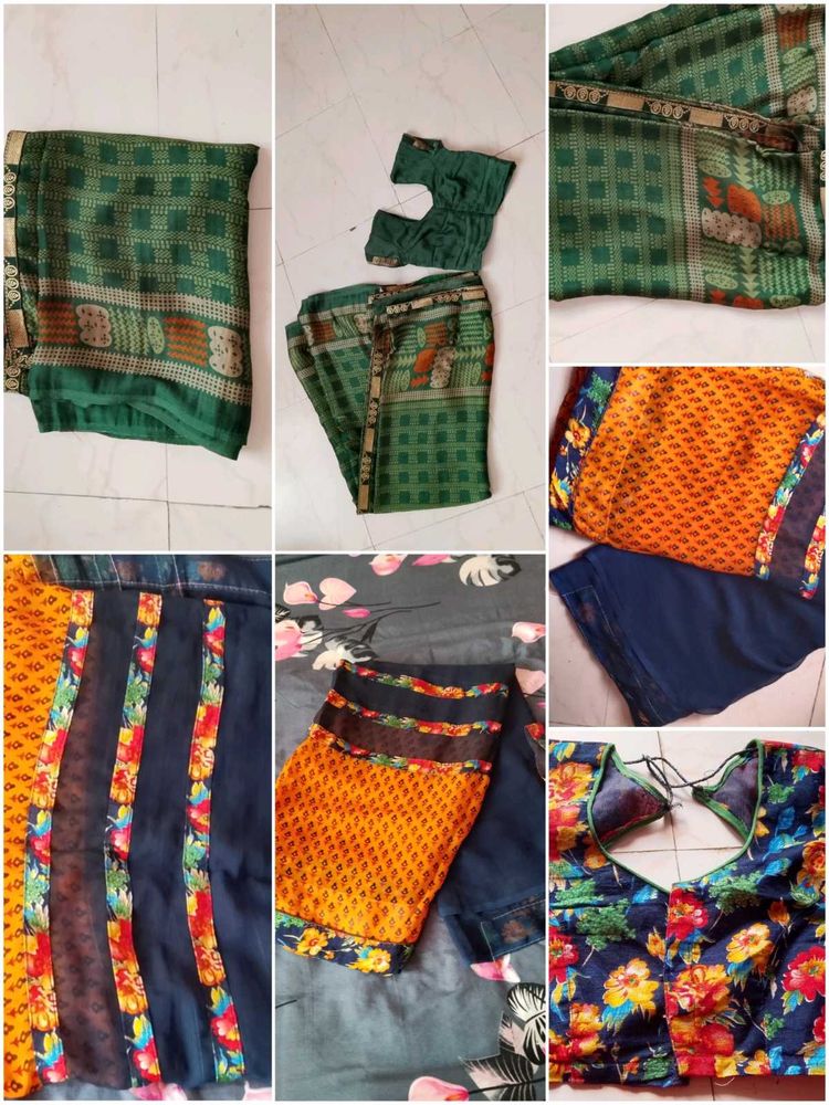 Combo 2 New Saree With Blouse