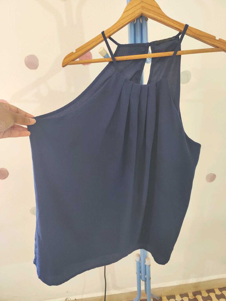 Shein Navy Blue Halter Top
