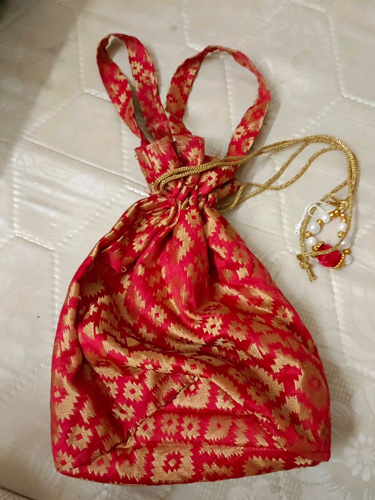 Potli Bag With Pearls