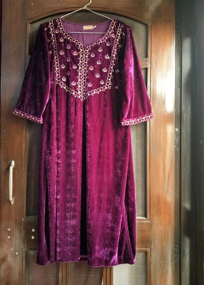 SASSAFRAS Velvet Kurta