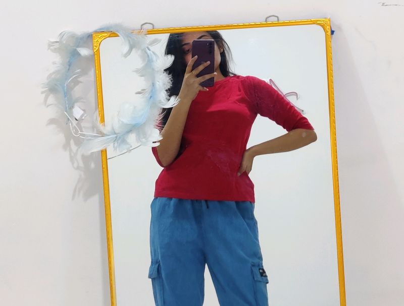 Bewakoof Red Tshirt For Women