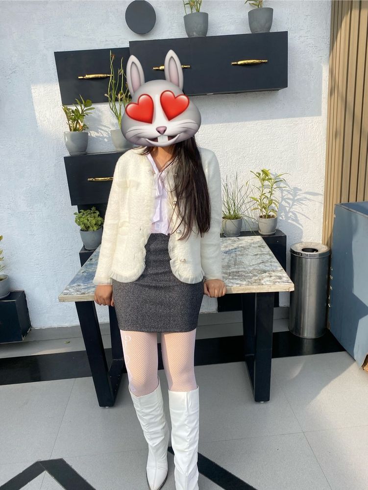Grey Mini Skirt