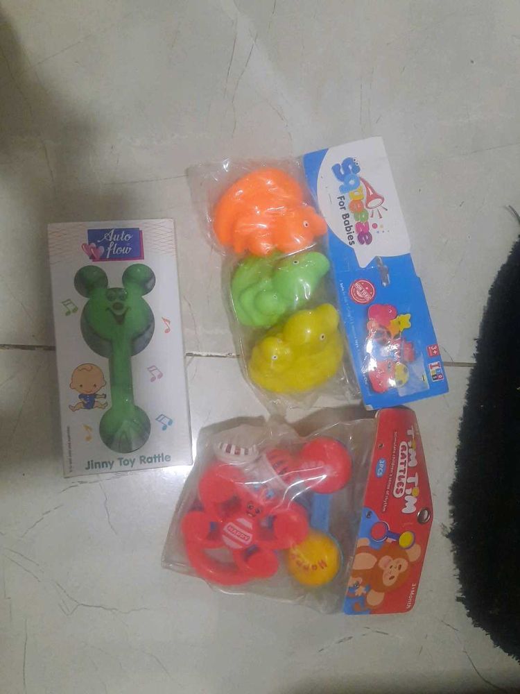 Baby Rattle and squeeze Toy Bundle