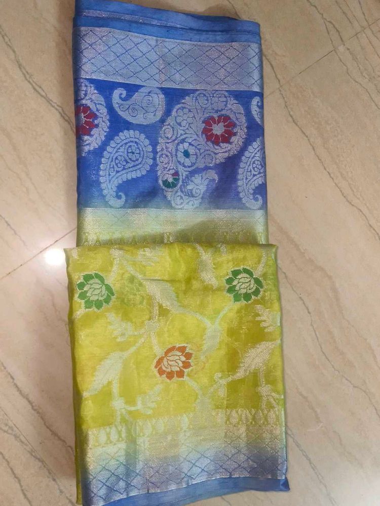 Elegant Blue &amp; green saree