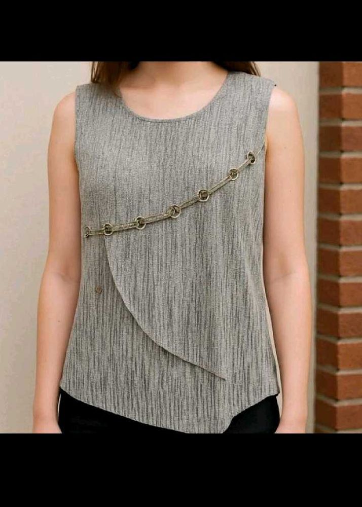 Tie-dye Sheer Top gray