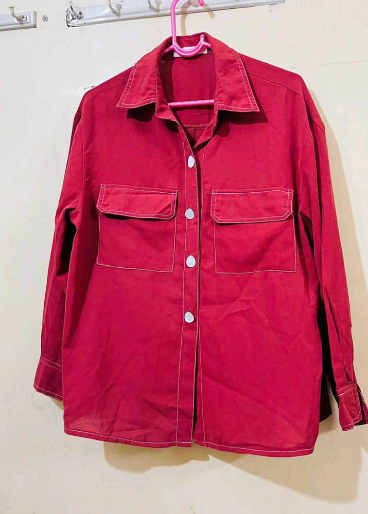 Red Shirt with Pockets