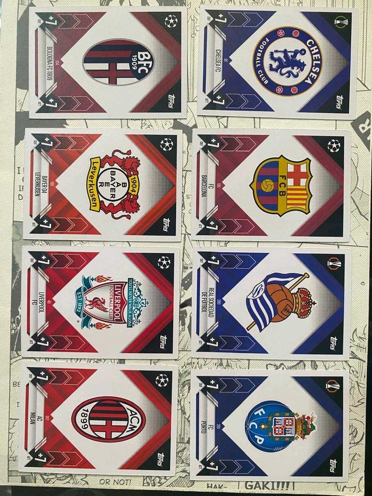19 Badge Cards Of Topps Match Attax 2024-25