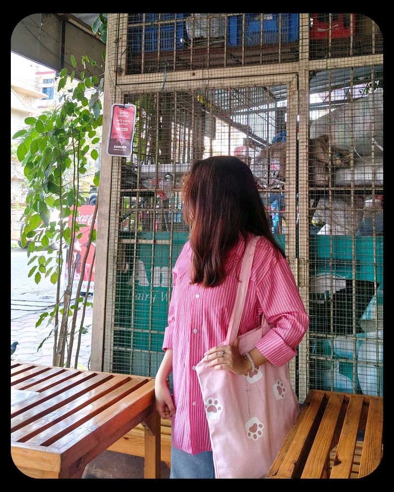 Pink Striped Oversized Shirt