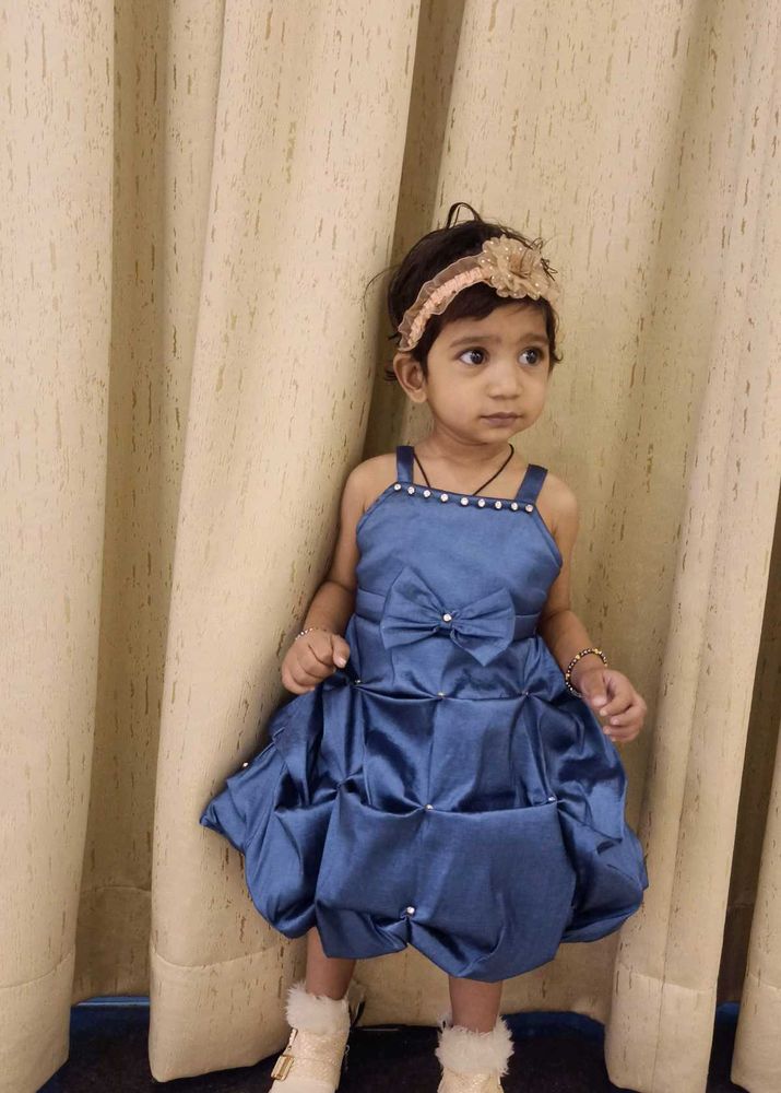 Baby Girl Blueberry Balloon Frock