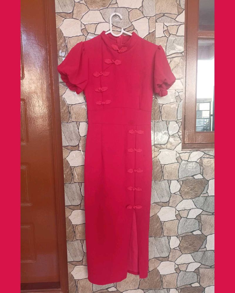 Elegant Red Qipao dress