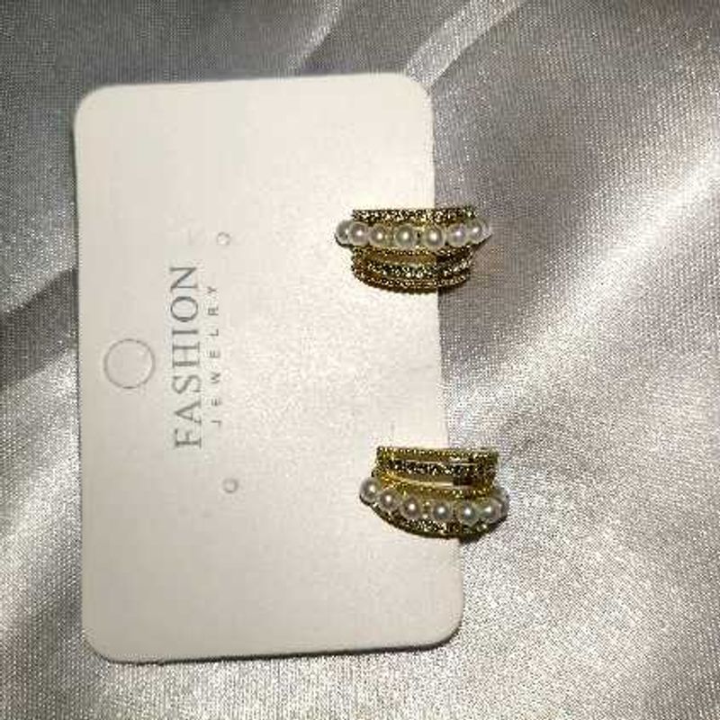 Pearl &amp; Rhinestone Ear Cuffs