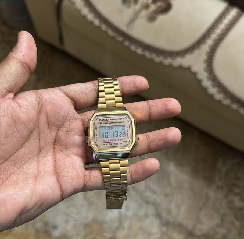 Casio A158 Gold Digital Watch