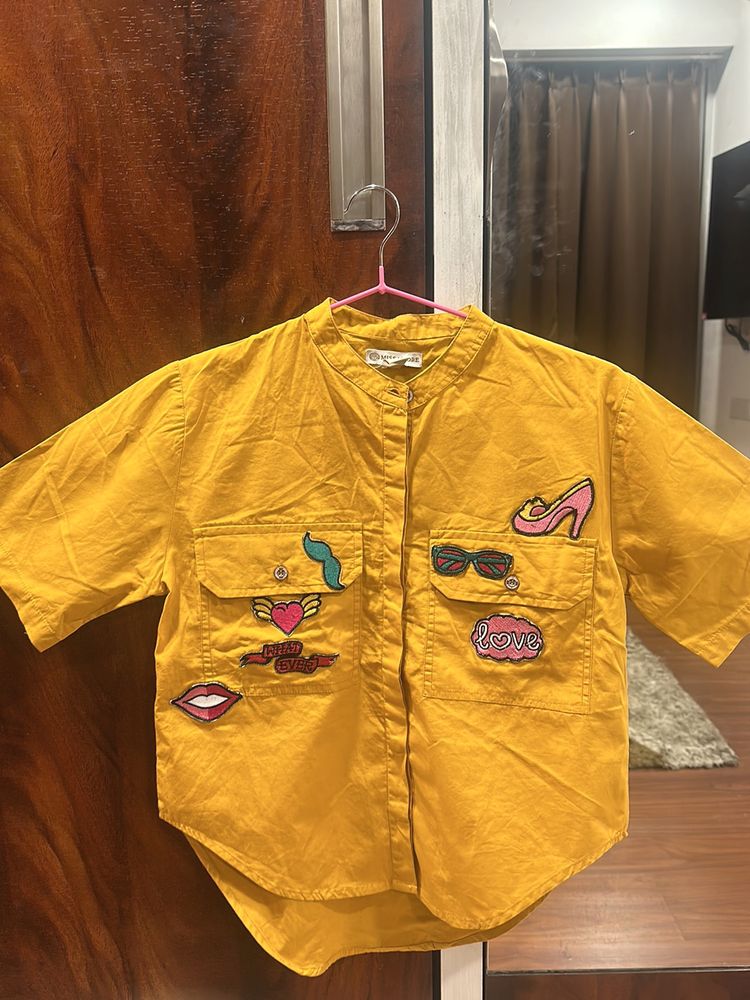 Cool Shirt With Colourful Badges