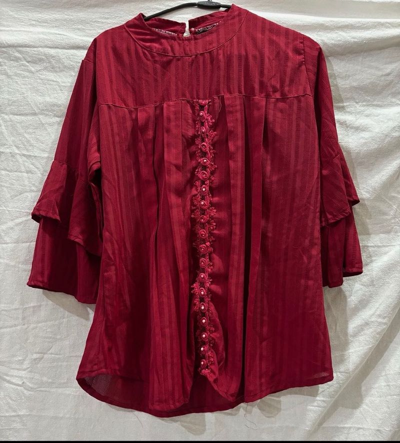 Maroon Striped Tunic