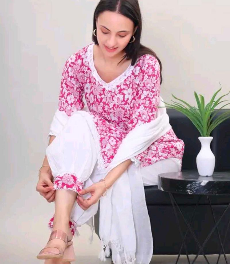 Floral Print Kurta Set