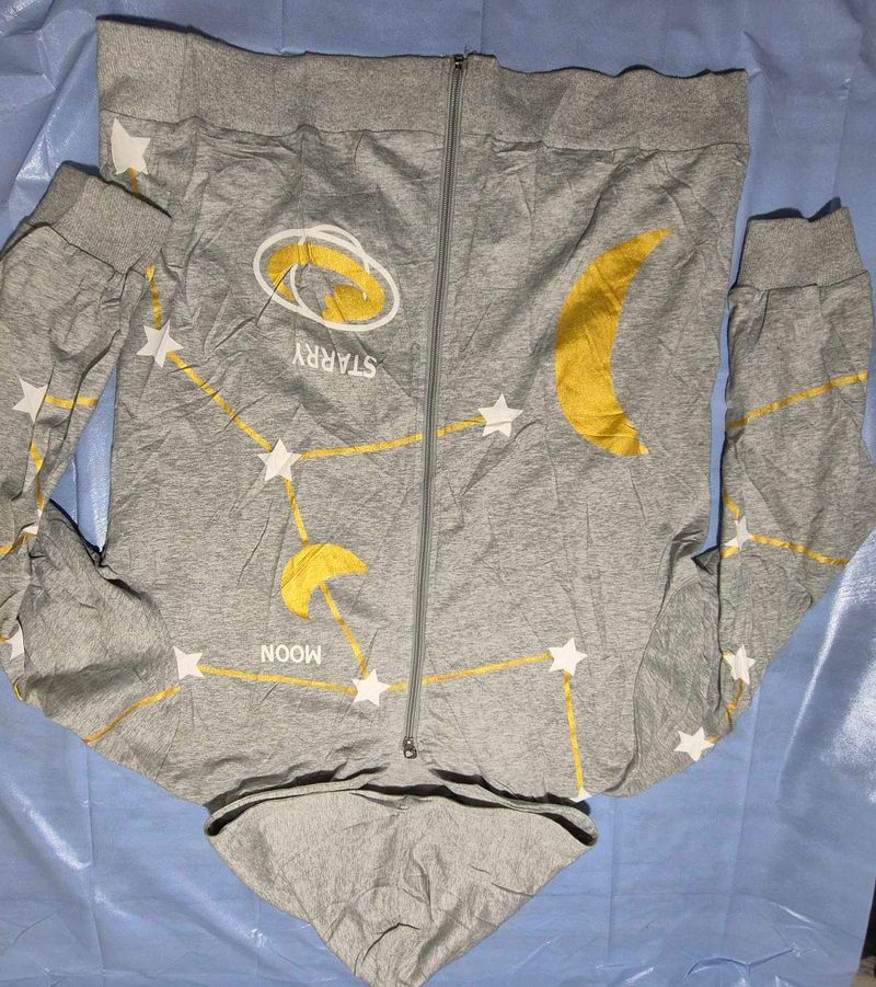 Starry Moon Grey Hoodie