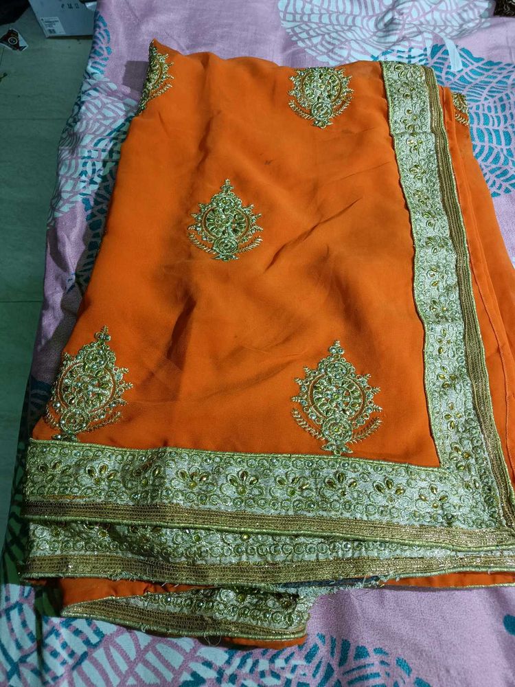 Sequence Work Beautiful Saree