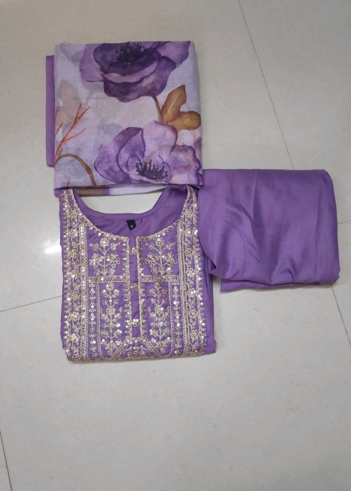 Elegant Purple Kurta Set