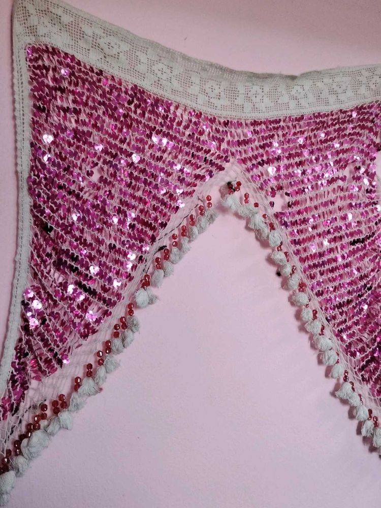 Pink Sequin Curtain 3ft