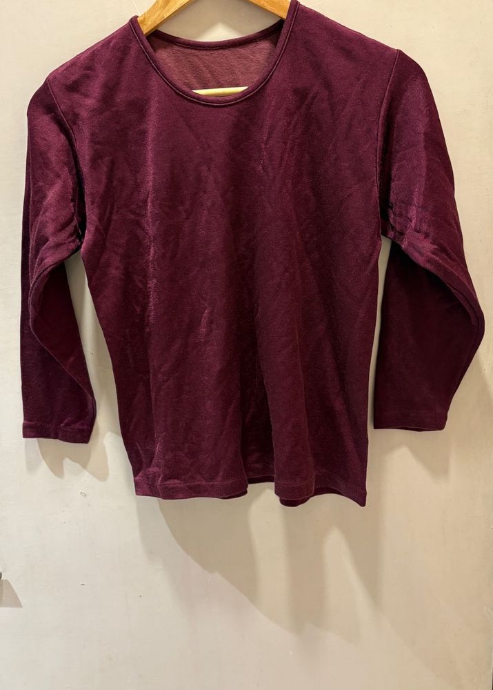Burgundy Beautiful Long Sleeve Top