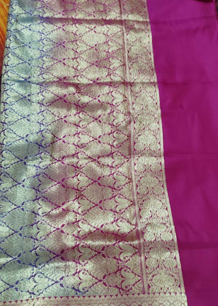 Elegant Pink Banarasi Saree