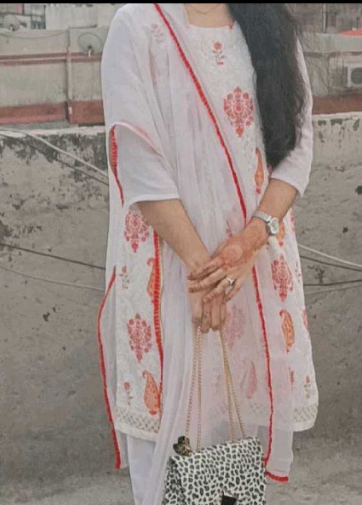 Stitched Suit Set With Dupatta