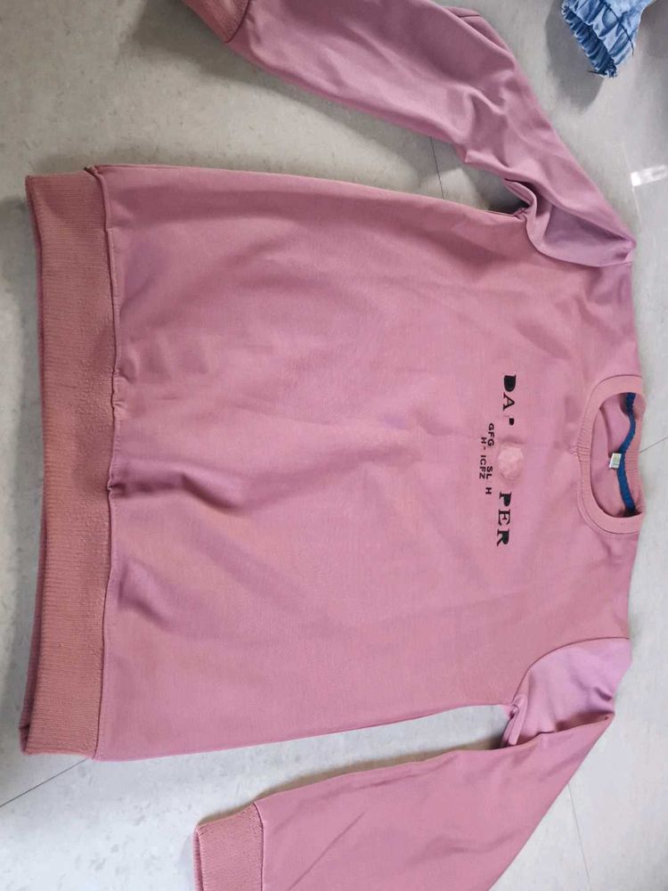 Pink Long Sleeve Tshirt For Men