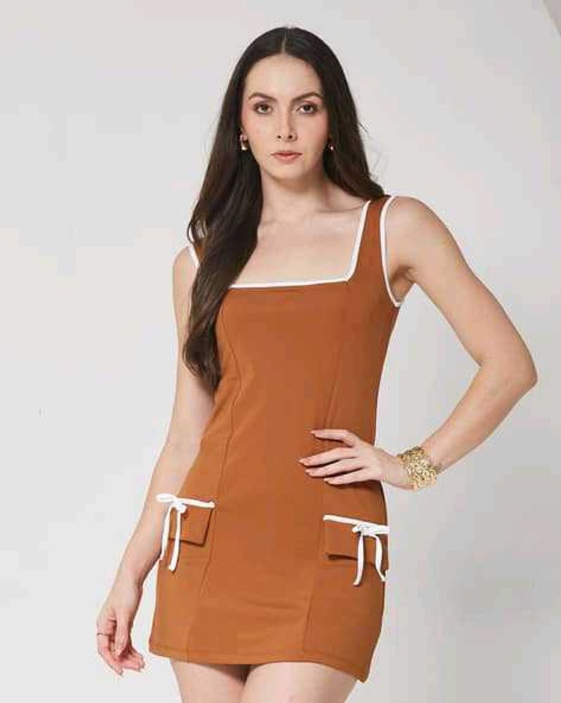 Chic Brown Mini Dress