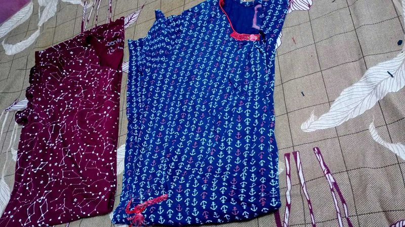 Cute Anchor Print Night suits 2