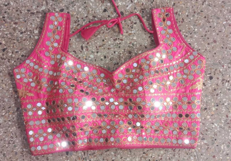 Beautiful Heavy Mirror work Party Wear Blouse