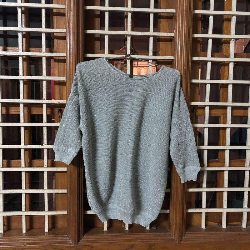 Grey Shiny Top For Party