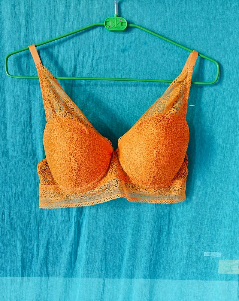 Beautiful Orange Bra With Pad