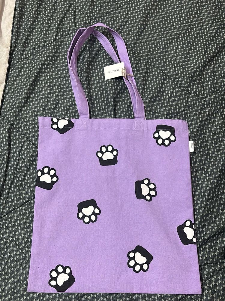 Paw Print Miniso Tote Bag